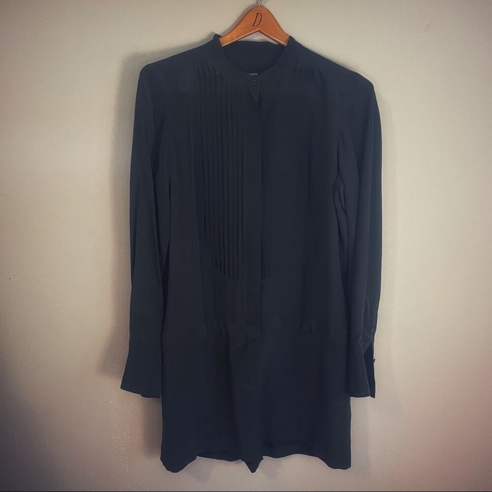 J. Crew silk tuxedo romper size 6